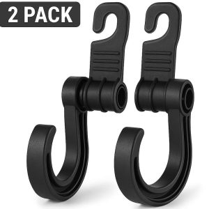 2 Pack Car Seat Back Hooks Heavy Duty Hanger for Grocery Bags and Purses