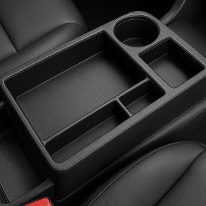 Car Center Console Organizer with Cup Holders for Sedan and SUV Interior Storage