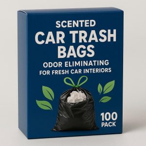 100 Pack Scented Car Trash Bags Odor Eliminating for Fresh Car Interiors