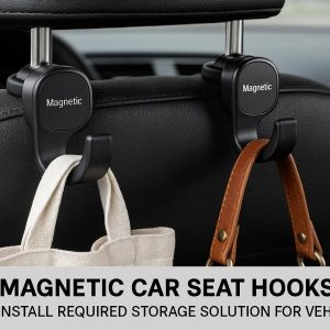Magnetic Car Seat Hooks No Install Required Storage Solution for Vehicle